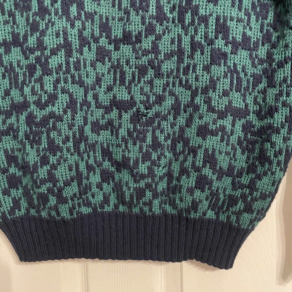 Vintage Grandpa Sweater‎ Adult L Sweater Cosby Style Preppy Casual Black